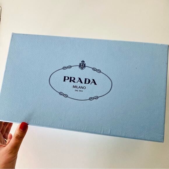 PRADA Nude Cream Beige Patent Leather Strap Pointed Toe Flats Slip On Slides 38 - Picture 16 of 16